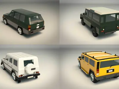 Low Poly SUV Pack 01