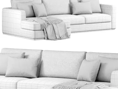 Hamilton Chaise Sectional Sofa By Castlery 3D model