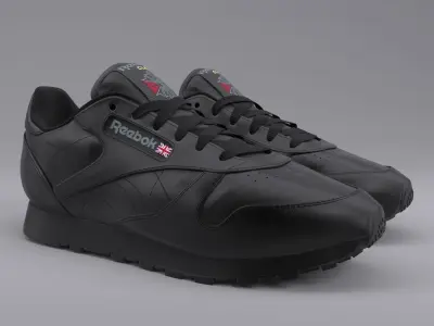 Reebok Classic Leather Black PBR 3D model
