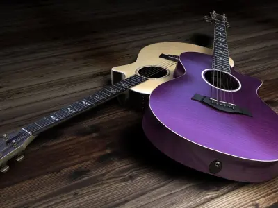 Taylor 612 Acoustic Guitar 3D model