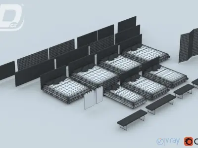 Carita Bed Set 3D model