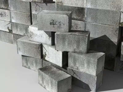 Brick Wall Elements 3D model