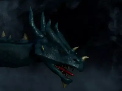 Blue Dragon Low-poly 3D model