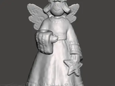 Christmas angel optional light holder 3D print model