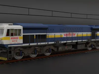 WDP 4D in Blue White livery with Yellow Stripe 3D model