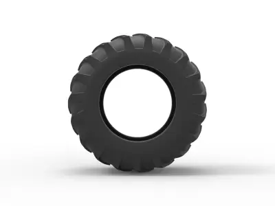 Tire of Vintage Pulling tractor Version 2 Scale 1 to 25 3D print model