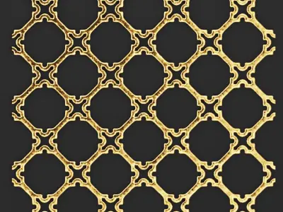 Collection of golden lattice 3D model