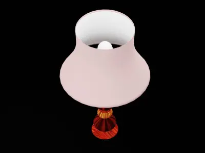 Bed Side Table Lamp Low-poly 3D model