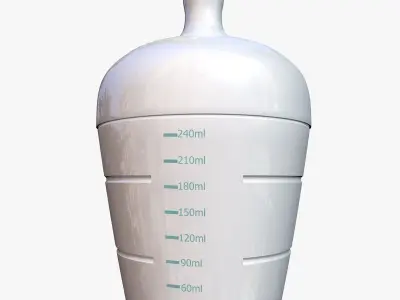 Kids White Bottle Model 3D model