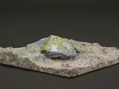 Rock V2 - Scanned Low-poly 3D model