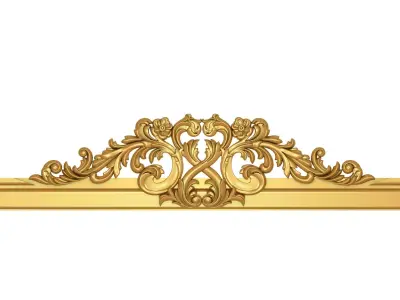 Carved headboard 3D model