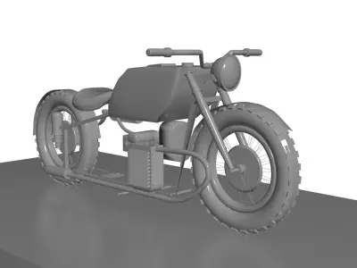 Motorcycle vintage 3D model