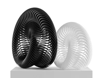 Abstract sculpture Nautilus Mobius 3D model