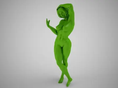 Muscular Girl  3D print model