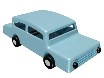 Plastic Car Toy 3D model