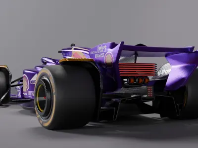 Formula 1 Car - Purple Concept 3D model