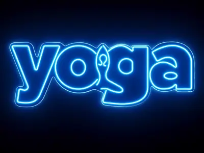 Yoga Neon Sign 3D model