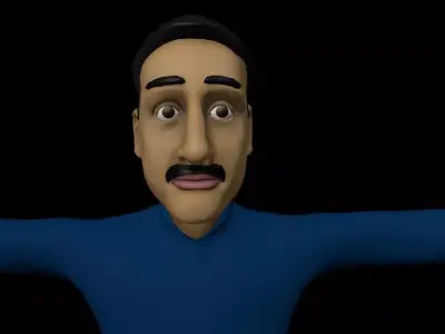 Bob Cartoon Character Low-poly 3D model