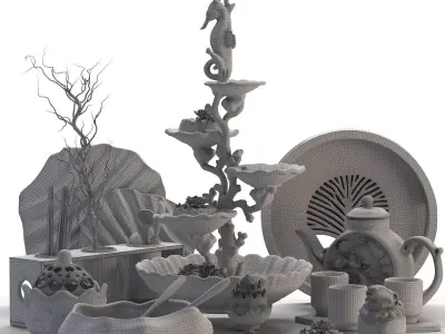 Kitchen Accessory 08 Chinese Style 3D model