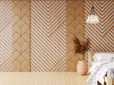 Wall wood seamless set2 V21 3D model