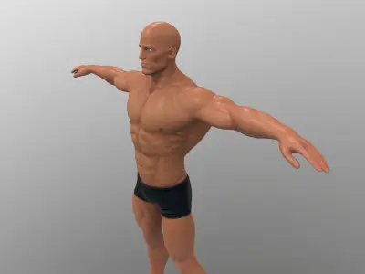 athlete Low-poly 3D model