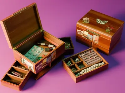 Jewelry Box Low-poly 3D model