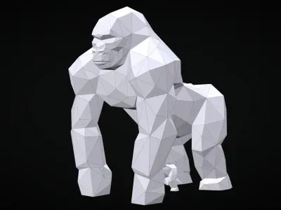 Low Poly Gorilla Low-poly 3D model