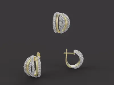 Ring and Earrings set 30174 3D print model
