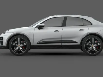 Porsche Macan Turbo Electric Low-poly 3D model