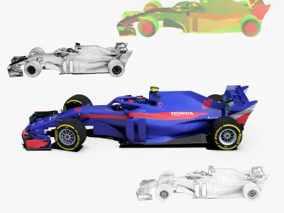 Toro Rosso STR13 Low-poly 3D model