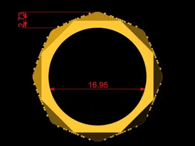 Band Ring 3D print model 2