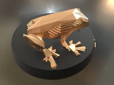 Parametric Frog Low-poly 3D model