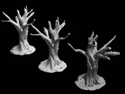 Dry Dead Tree Free low-poly 3D model