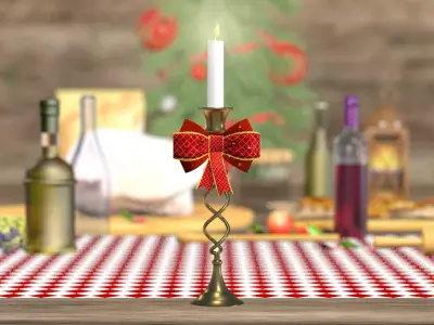 Christmas - Twist Chandelier 3D Model 3D model