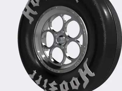 Drag Wheel COMBO Front Weld Magnum 2 15inch 5 stud 3D print model