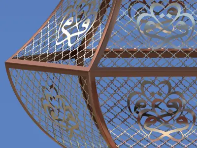 Moroccan Pierced Hanging Lamp 3D model