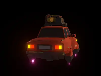 Flying Car 3D Model Low-poly 3D model