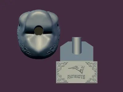 NFL NEW ENGLAND PATRIOTS SUGAR SKULL STATUE - 3D PRINT 3D print model