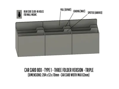 TOOL-0003 Storage for Car cards and Smart phones 15 items 3D print model