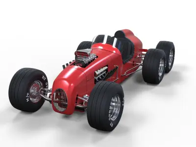 Upgraded Pat Clancy Special six-wheeler 3D model