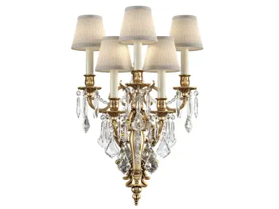 Wall classic lamp Sconce Crystal  3D model