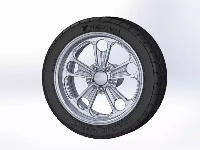 Custom wheels Budnik Cannon 18inch for scale model 3D print model