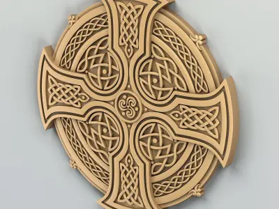 Round rosette 037 Celtic 3D model