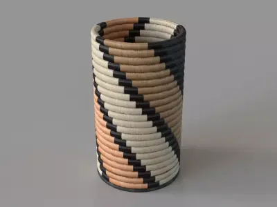 Swirled Vase Peach 3D model