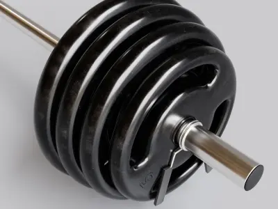 Gym Barbell 002 3D model