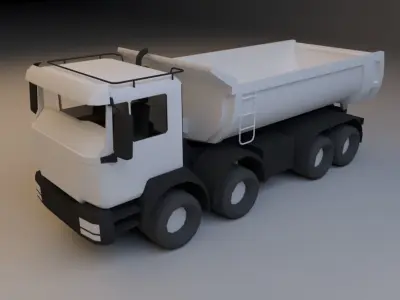 Low Poly Truck Low-poly 3D model Free low-poly 3D model