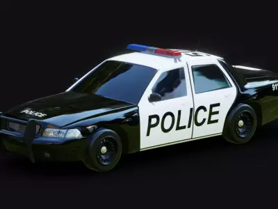 Police Car Free 3D model