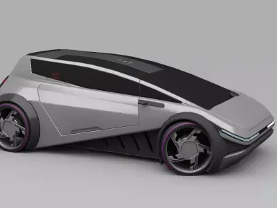 sci-fi  car  3D model