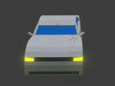 Low Poly Car With Materials Low-poly 3D model