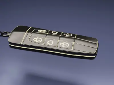 Futuristic Car Key Low-poly 3D model